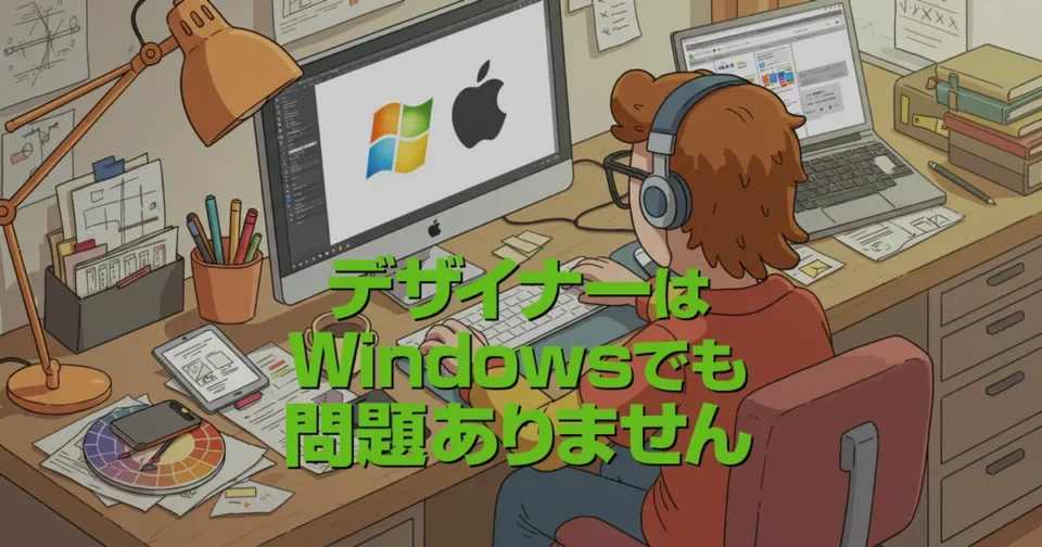 デザイナーはWindowsでも問題ありません